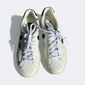 Veja Esplar Leather Sneakers White Black Low Top Lace Up Women’s Size 6 Minimal thumbnail 4
