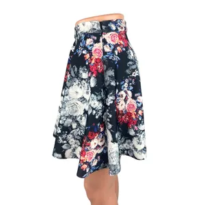 Abercrombie & Fitch Multicolor High Waist Floral Pleated A Line Mini Skirt Sz XS thumbnail 2