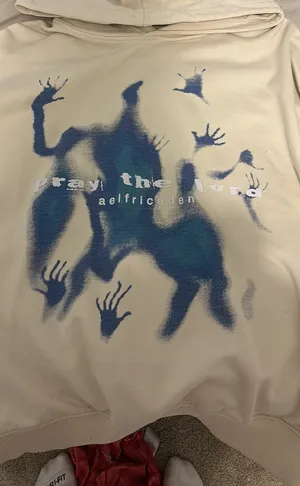 Aelfric Eden Hoodie Pray The Lord Cream Graphic thumbnail 1