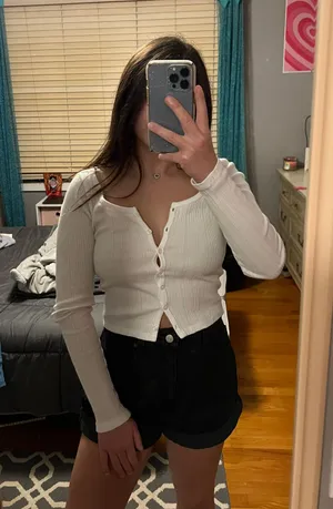 Brandy Melville White Button Down Shirt thumbnail 1