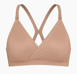 Spanx Bra-llelujah Nursing Bra breastfeeding wireless Racerback Cafe AuLait Nude thumbnail 1