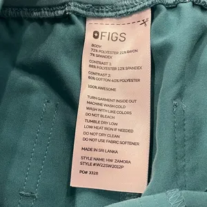 FIGS Zamora High-Rise Jogger Scrub Pant in Cactus Size Small Petite thumbnail 5
