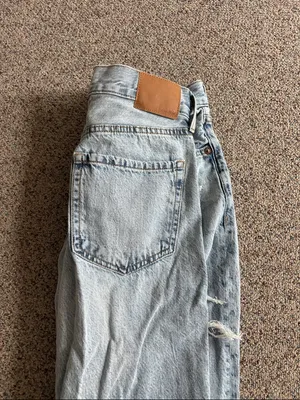 Aeropostale Light Wash Distressed High rise Baggy Jeans size 6 short thumbnail 7