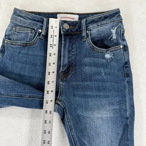 Risen Jeans Womens Size 1/25 Distressed High Rise Straight‎ Leg Raw Hem RDP1481 thumbnail 5