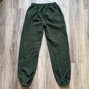John Galt Brandy Melville Forest Green Fleece Track Pants Sweat Pants Joggers thumbnail 2