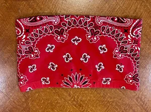 Red Paisley Bandana Tube Top small thumbnail 1