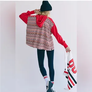 NWOT Free People Hot Shot Printed Hooded Layer thumbnail 2