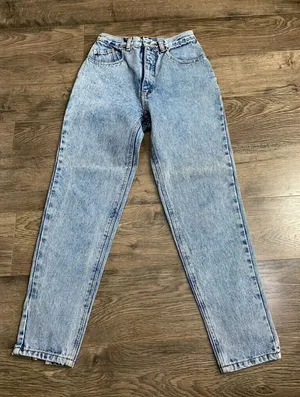 EUC Womens‎ Dakota Blue vintage high rise acidwash bow ankles jeans western SZ 7 thumbnail 1