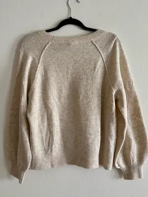Vince Camuto Crewneck Sweater in Oatmeal Beige thumbnail 2