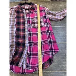 ANTHROPOLOGIE PILcro WOMENS PATCHWORK BOHO TOP SHIRT PLAID WESTERN Size‎ Medium thumbnail 12