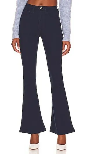 WeWoreWhat High Rise Flare Jeans Women 25 Navy Blue Stretch Denim Trousers 70s thumbnail 1