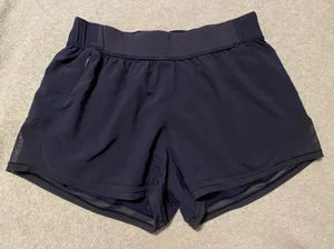 Lululemon Two With One Short Mid Rise 3” Size 6 Midnight Navy Chakra Print thumbnail 1