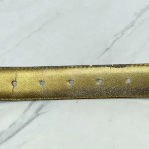 Vintage Ritz Bronze Faux Leather Belt Gold Hardware Small (S) ✨ thumbnail 8