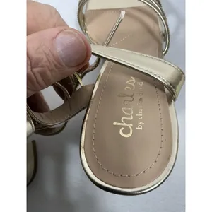 Womans NWOT Charle By Charles David Rheanna Strappy Sandals 8.5 M Gold Heel thumbnail 7