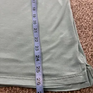 POL V Neck Top Women LG Sage Green Long Sleeve Minimalist Lightweight Capsule‎ thumbnail 8