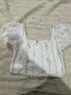 Free People peasant top, cottagecore, in large thumbnail 2