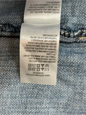 Lucky Brand Women's Boyfriend Trucker Denim Jeans Jacket Distressed Blue small thumbnail 9