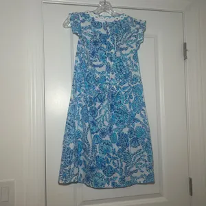Lilly Pulitzer Womens XS Blue White Shell Print Lace Trim Dress preppy nautical thumbnail 7