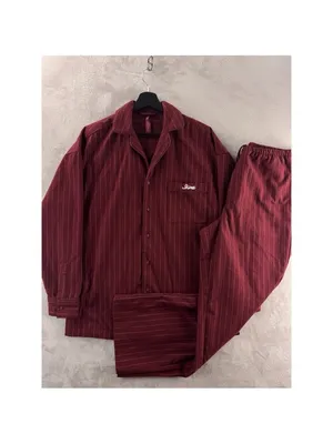 Skims Elevated Flannel Pinstripe Pajama Set thumbnail 4