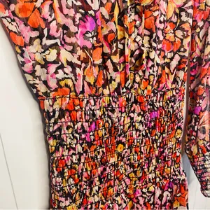Misa Los Angeles Celina Dress in Fire Floral Feminine - Red, Pink, Black XS Gorg thumbnail 6