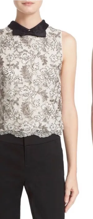 ALICE‎ + OLIVIA Maine Beaded Sleeveless Top thumbnail 1