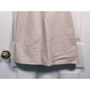 Abercrombie Linen Emerson Mini Dress Medium Tall Beige Preppy Coastal Resort thumbnail 9