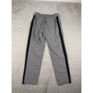 Athleta Pants Womens 4 Gray Black Plaid Brooklyn Ankle‎ Side Stripe Stretch thumbnail 7