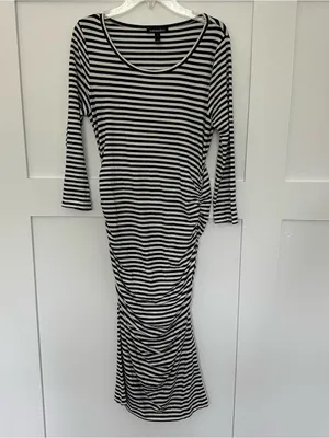 Isabella Oliver Stripe Maternity Dress thumbnail 2