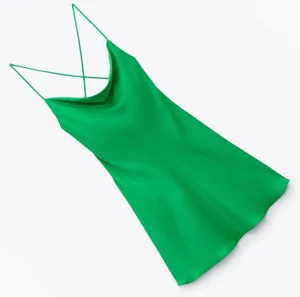 ZARA dress mini satin lingerie style Green Party coctail wedding nigdy out thumbnail 9