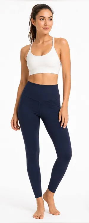 High-Rise Navy Leggings thumbnail 1