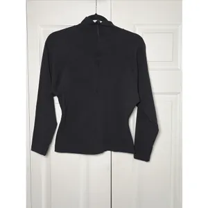 Emanuel Ungaro Mock Neck Top Womens Med Black Long Sleeve Vintage‎ Designer Y2K thumbnail 4