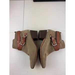COACH‎ Pauline Taupe Suede Leather Buckle Ankle Boots Booties Womens Size 6 thumbnail 10