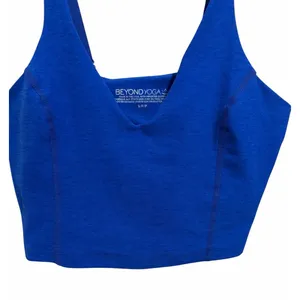 Beyond Yoga Spacedye‎ Good Day Cropped Tank Marine Blue Heather Size Small thumbnail 5