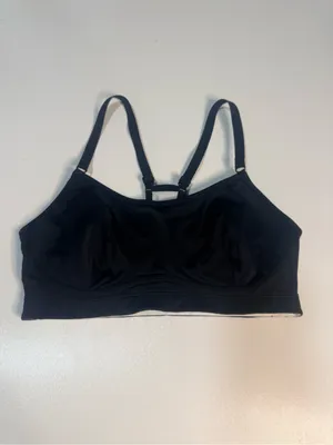Champion Black Racerback Sports Bra with White Lining thumbnail 2