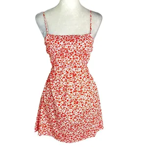 NWT Revolve NIA Open Back Smocked Floral Mini Dress Orange Size S thumbnail 13