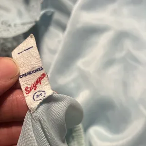Small light blue silky skirt slip thumbnail 3