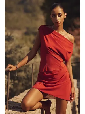 SOVERE Ada Mini Dress in Spiced Apple XSmall New Womens Off the Shoulder thumbnail 10