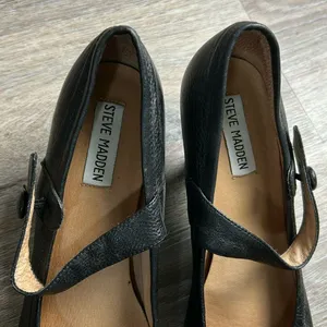 Steve Madden Leather Mary Jane Heels Size 8.5 Medium thumbnail 11
