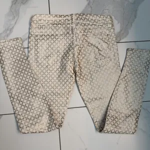 Mother white and cream diamond skinny jeans Size 30 NWOT thumbnail 2