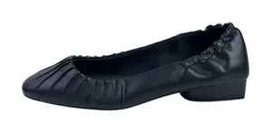 Anne Klein Crystell Women's Black Faux Leather Vegan Ballet Flat Shoes Size 10M thumbnail 1
