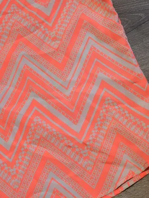 Skies Are Blue Neon Coral Aztec Print Tank Blouse Size Medium thumbnail 2