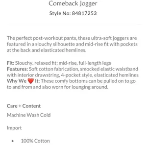 NEW Free People Comeback Jogger ~Incense Taupe ~Large thumbnail 5