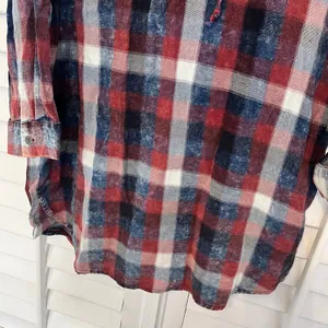 Vintage‎ Havana Red And Blue Plaid Dress Size Medium thumbnail 4