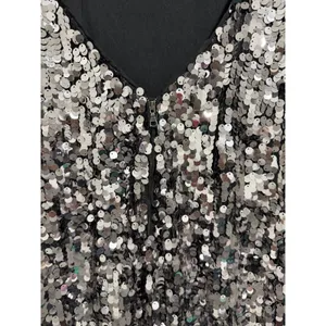 Bardot Valentina Sequin Long-Sleeve Mini Dress Smoke Women's‎ Size XS/2 thumbnail 9