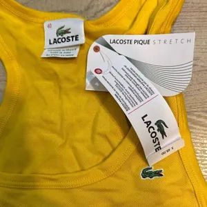 NWT Lacoste women’s yellow tank top size‎ 40 / medium thumbnail 2