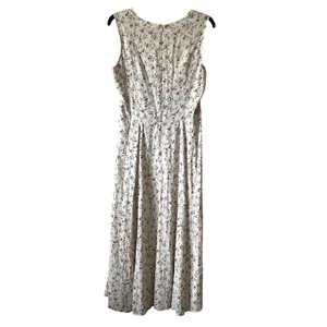 reformation midi white floral sleeveless dress size 10 C9 thumbnail 5