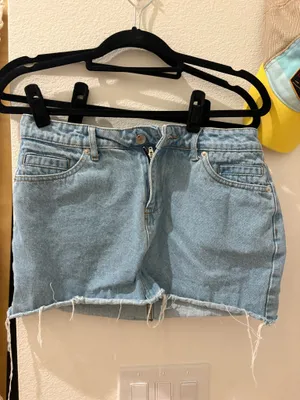 Edikted Mini Denim Skirt thumbnail 2