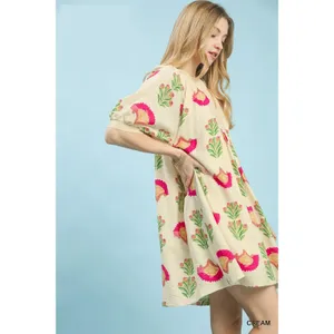 Umgee Abstract Print‎ Mini Dress - Small thumbnail 2