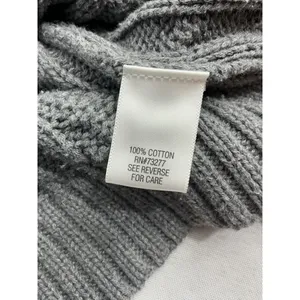 Womans Croft And Barrow Sweater Petite XL Gray Cable Knit Full Zip thumbnail 4