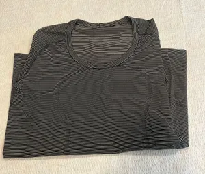 Lululemon black and white stripped swiftly tech long sleeve 12 women thumbnail 1